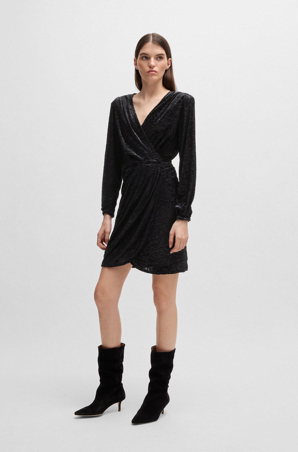 Wrap dress in burnout jersey Product Image