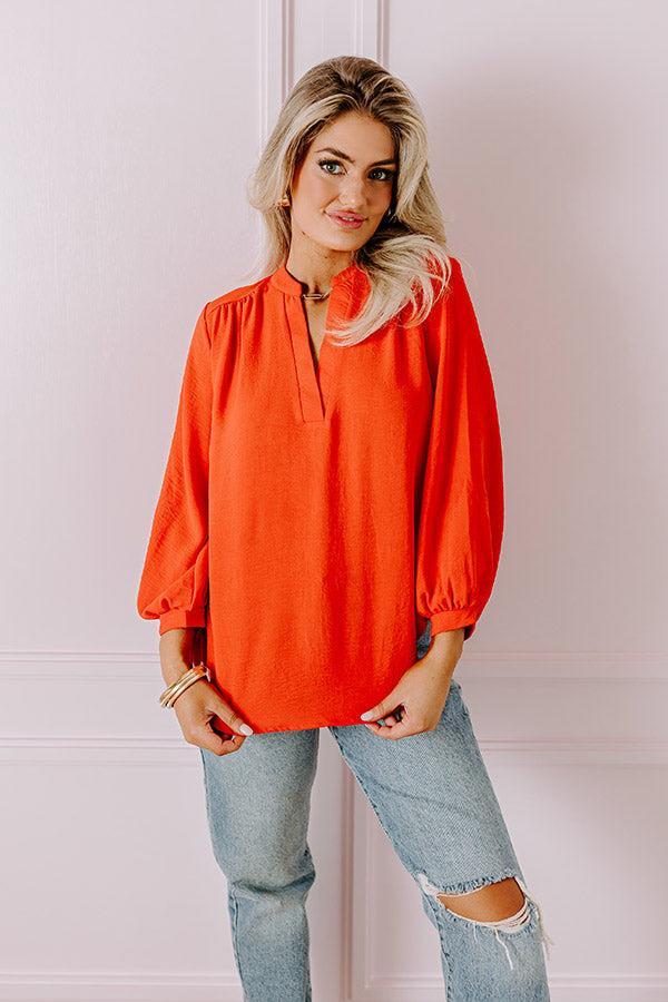 Casual Moment Shift Top in Tangerine Product Image