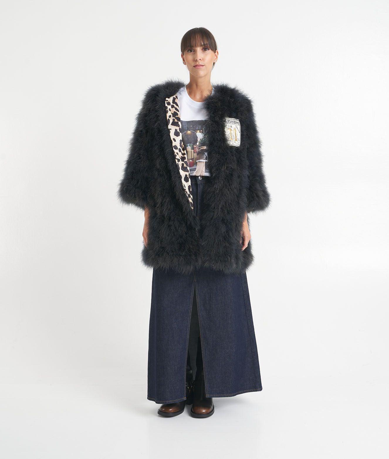 Denim skirt with slit ‘Farm’ Product Image