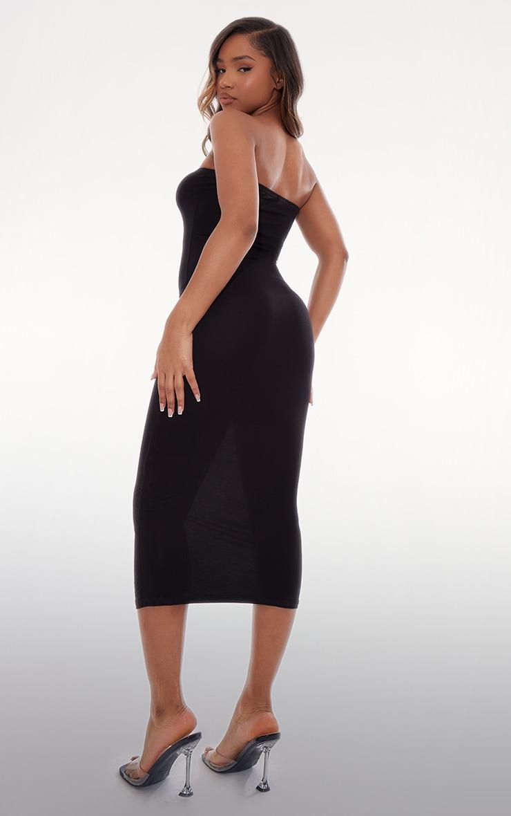 Basic Black Bandeau Midaxi Dress Product Image