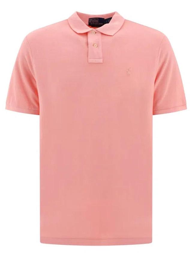 Polo Pony Embroidered Polo Shirt In Pink Product Image