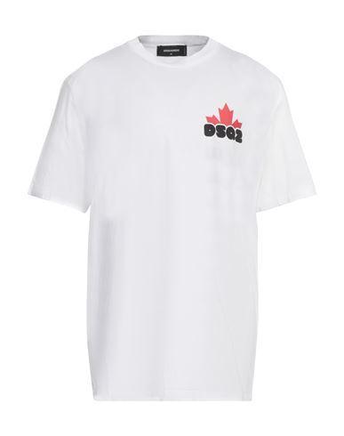 DSQUARED2 Man T-shirt White Size Xl Cotton Product Image