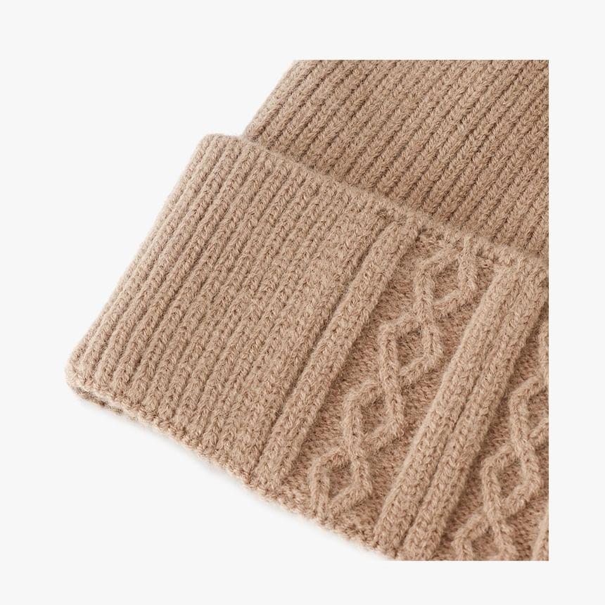 Plain Cable Knit Beanie product image