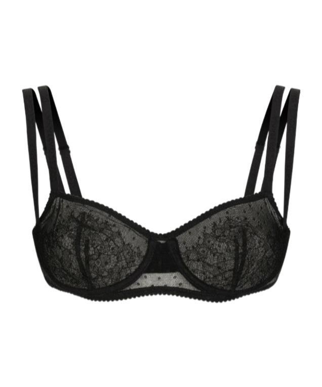 DOLCE & GABBANA Lace Balconette Bra In Black Product Image