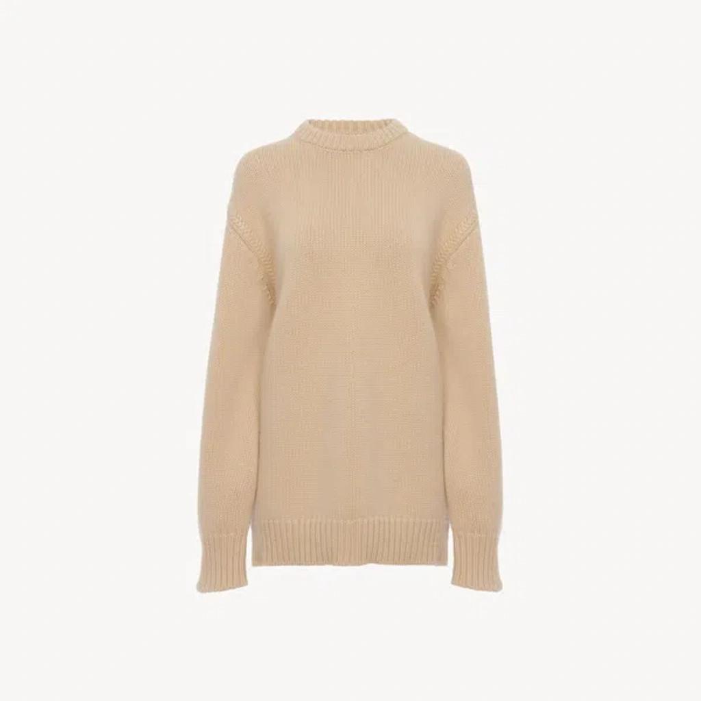 CHLOÉ Pull Oversize En Cachemire Et Coton Femme Rose Taille M 100% Coton In Pink product image