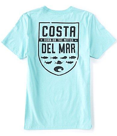 Costa Mens Shield Graphic Short-Sleeve Heathered T Product Image