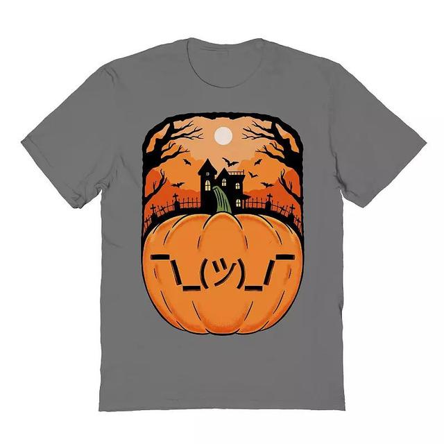 Mens Halloween Shrug Halloween Graphic Tee Grey Product Image