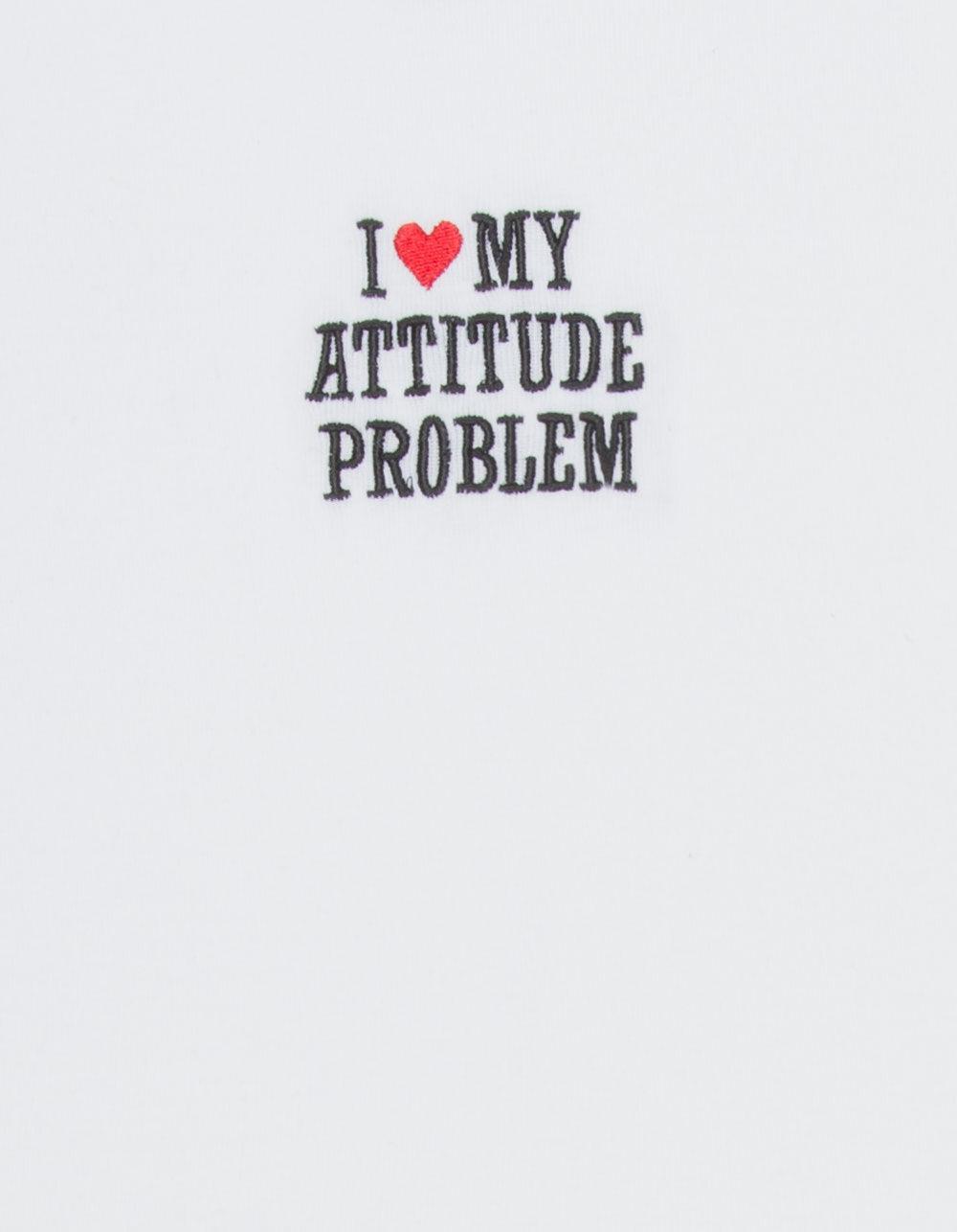 RSQ Womens Love My Attitude Baby Tee Product Image