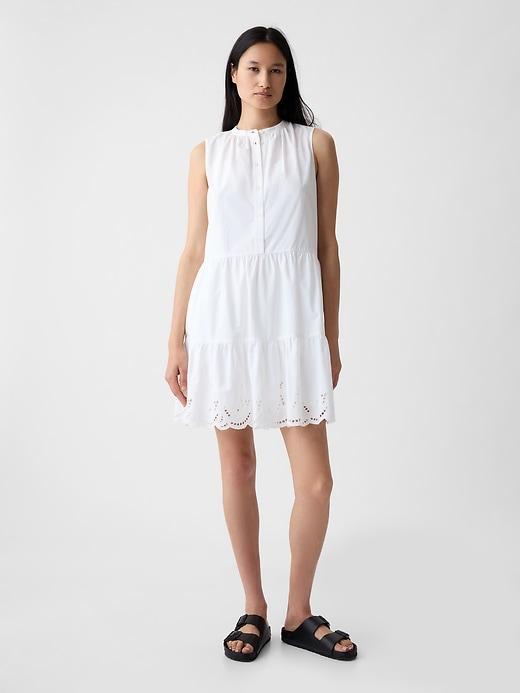 Eyelet Mini Shirtdress Product Image