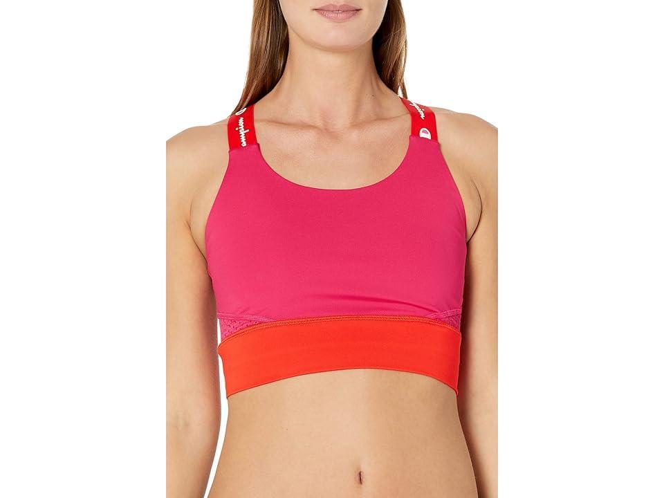 Champion Absolute Crop Top (Strawberry Rouge/Red Flame) Women's Clothing Product Image