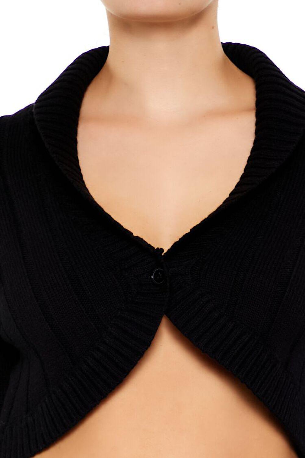 Cropped Rib-Knit Cardigan Sweater | Forever 21 Product Image