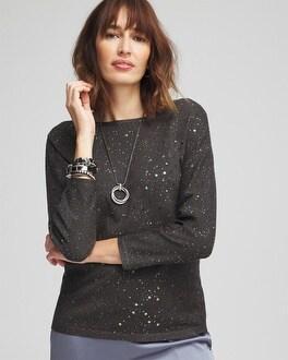 Women's Scattered Sequin Pullover Sweater Product Image