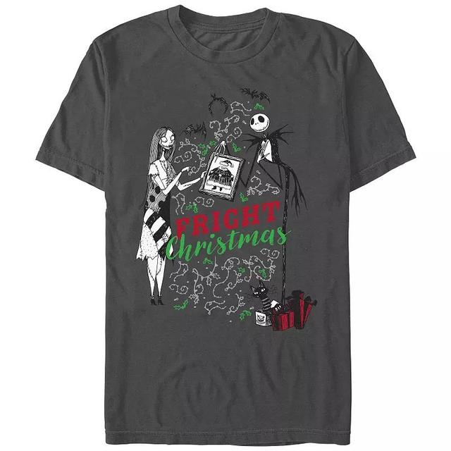 Disneys The Nightmare Before Christmas Fright Christmas Mens Graphic Tee Grey Product Image