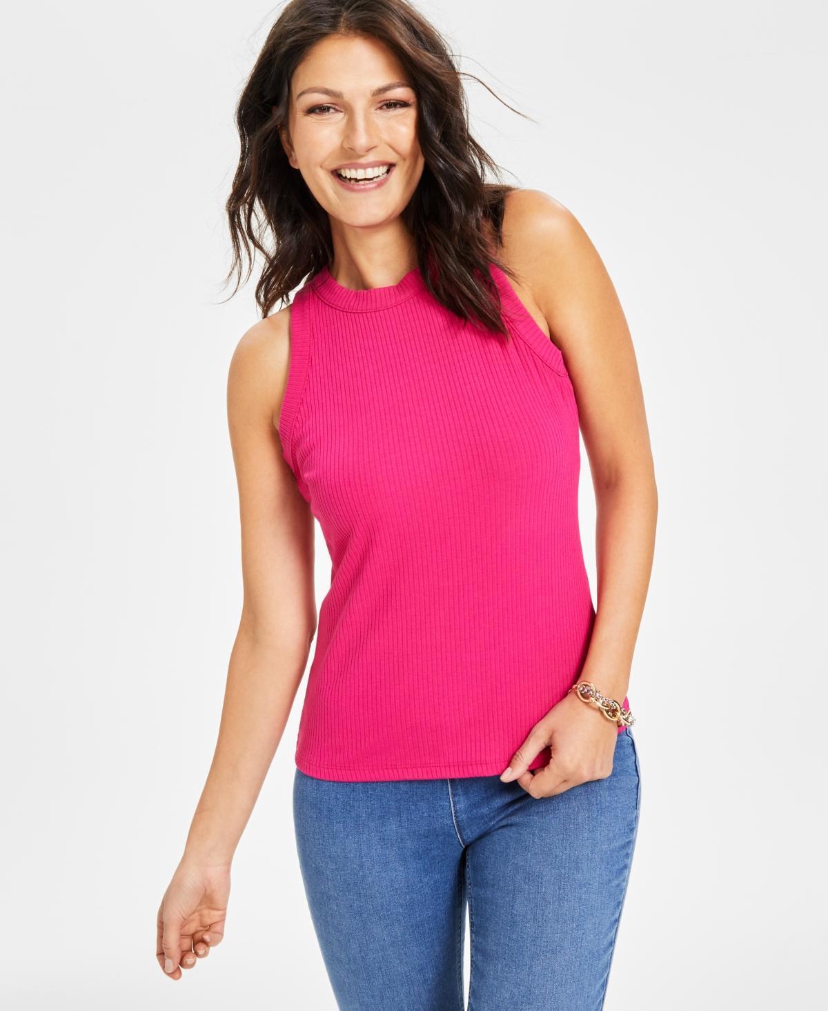 Women's Ribbed Crewneck Tank, Created for Macy's Product Image