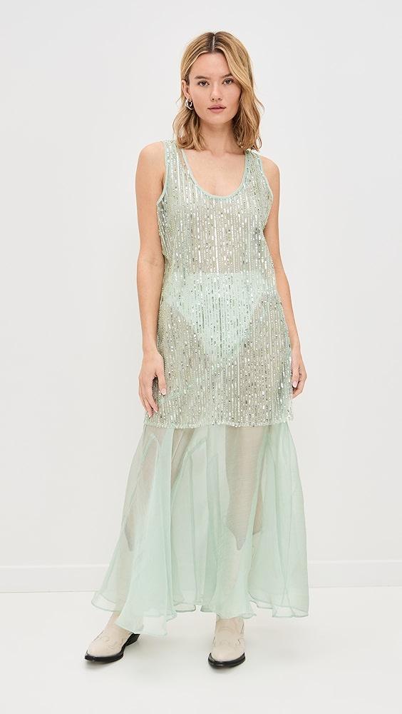 endless rose Sequins Overlay Chiffon Maxi Dress | Shopbop Product Image