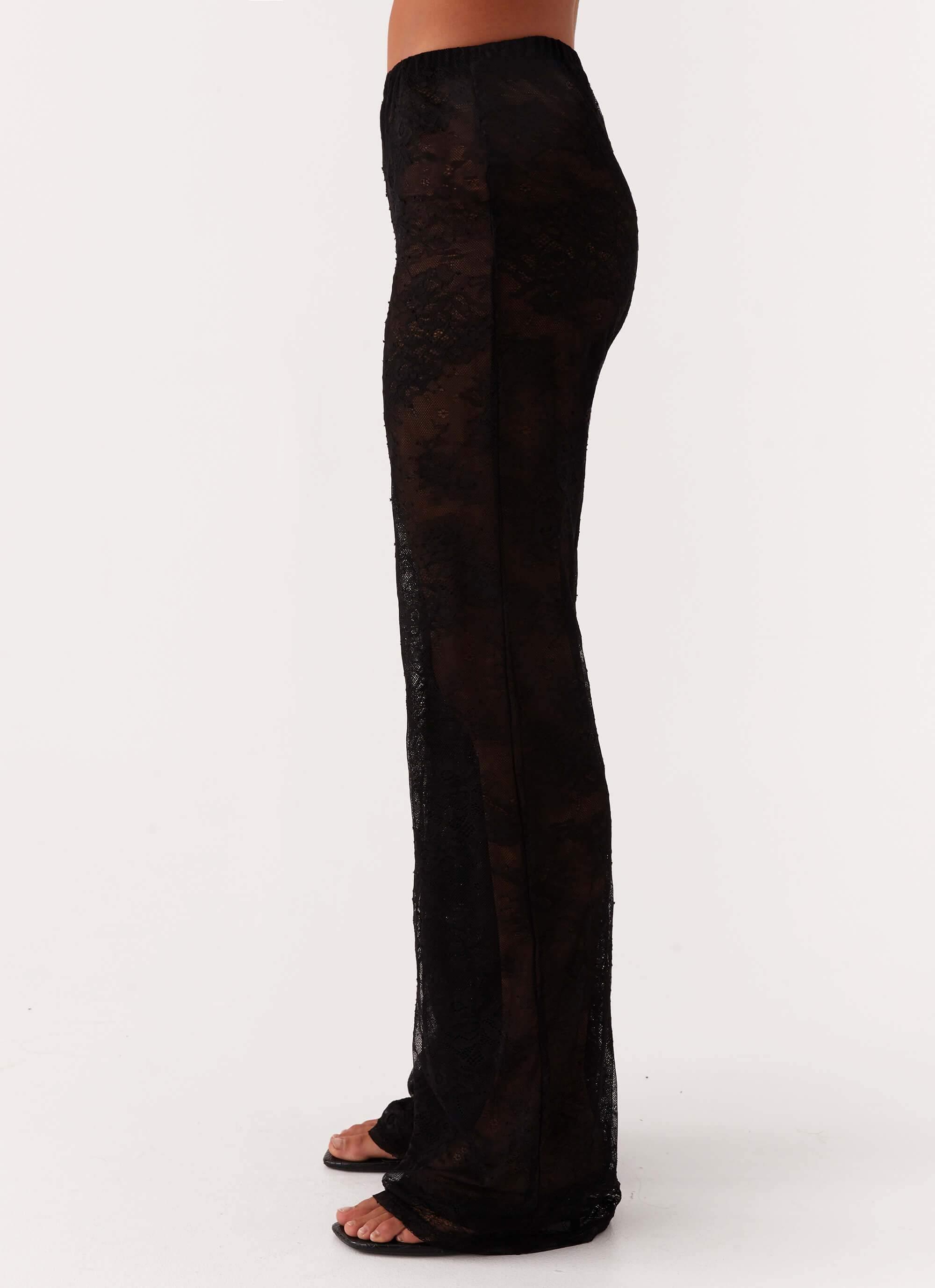 Paige Lace Pants - Black Product Image