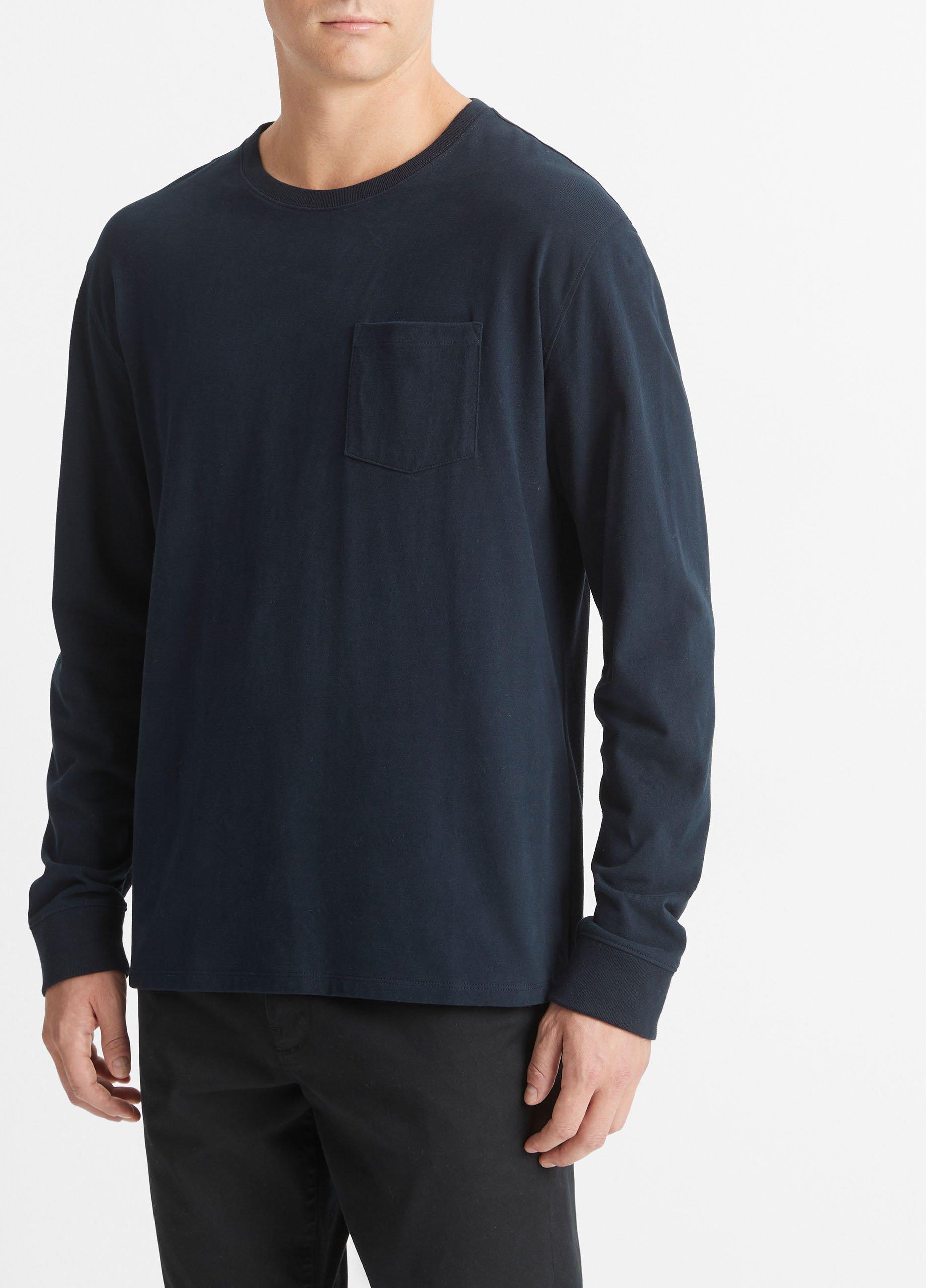 Sueded Jersey Long-Sleeve Pocket T-Shirt Product Image