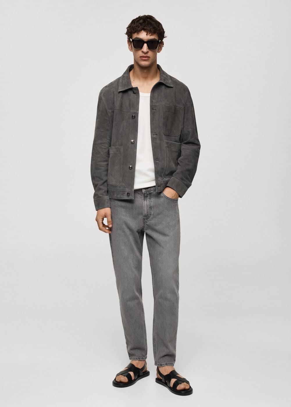 MANGO MAN - Ben tapered cropped jeans denim greyMen Product Image