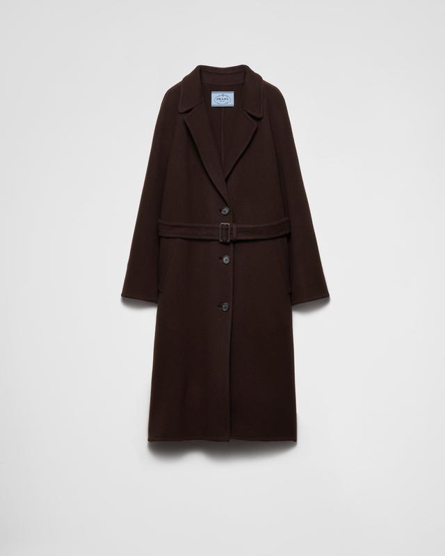 Single-breasted cashgora coat Product Image