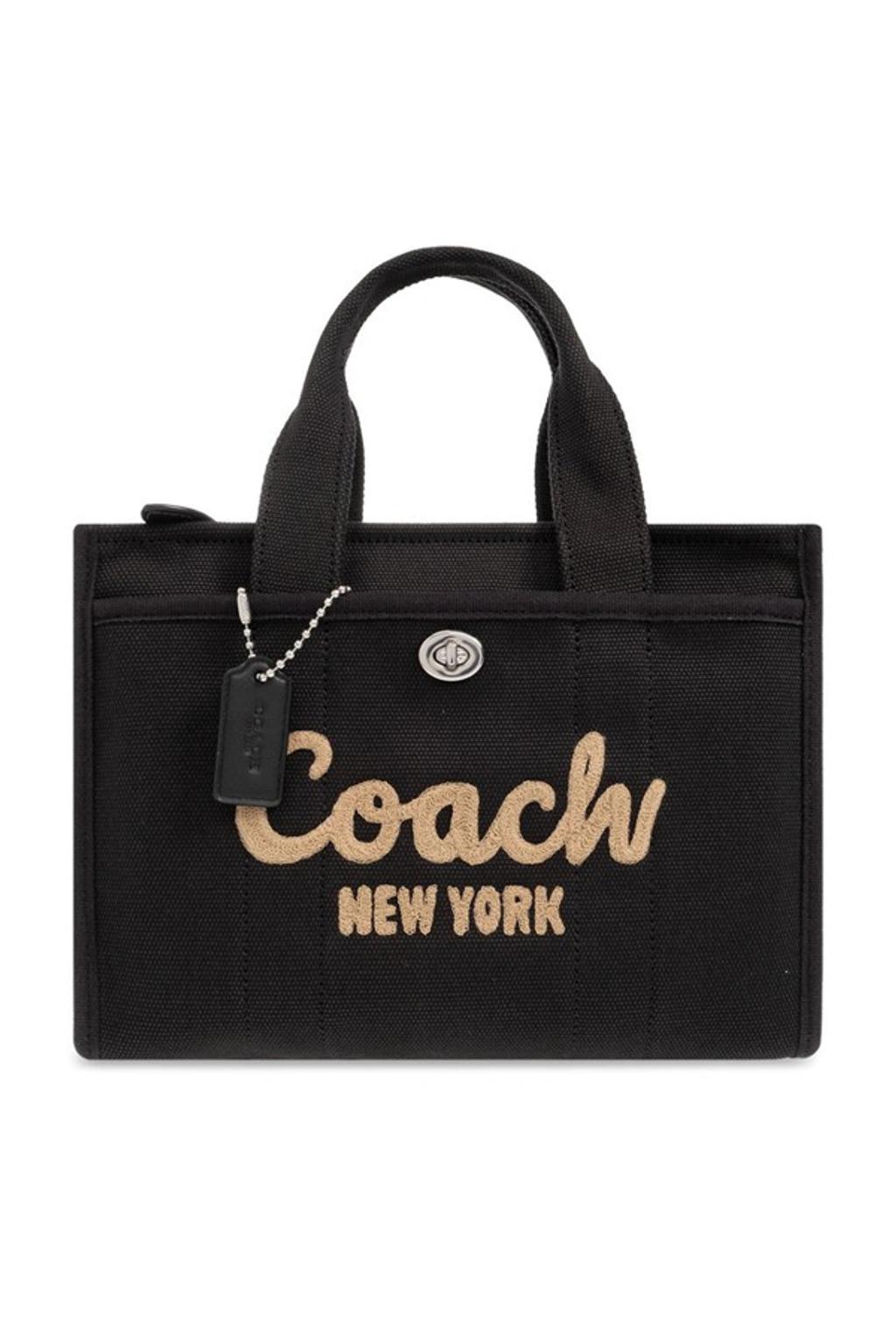 COACH Logo Embroidered Tote Bag In Black Product Image