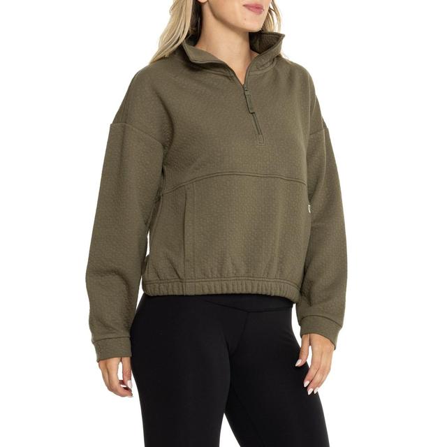 LIV OUTDOOR Kaya Textured Sweater - Zip Neck Product Image