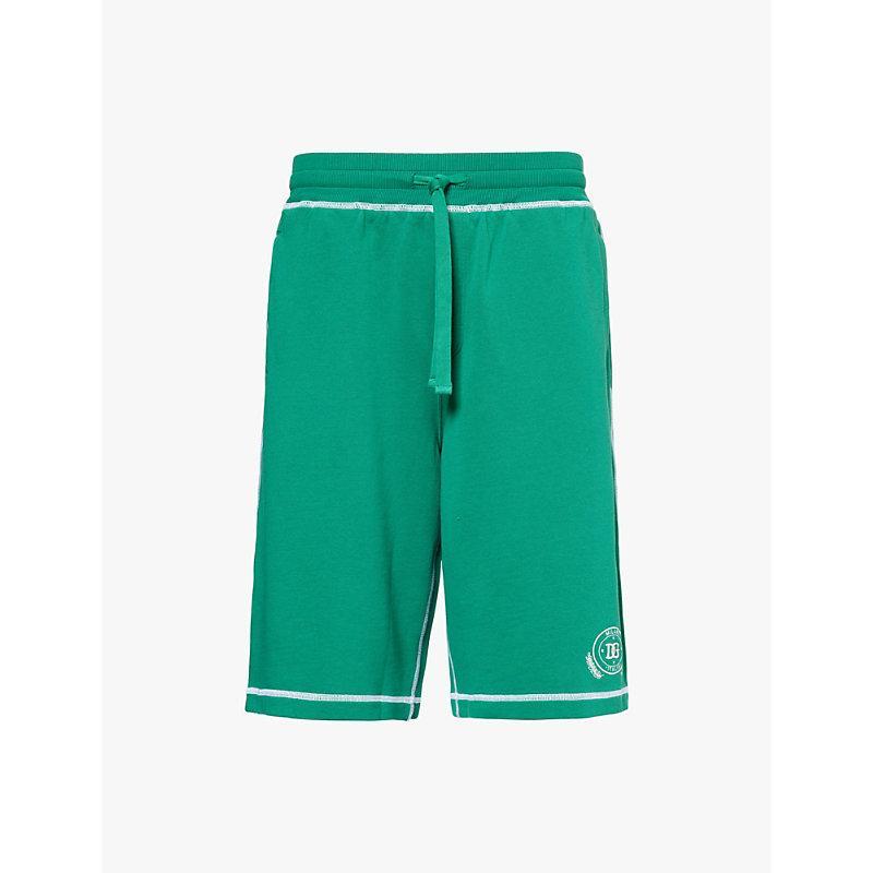 Cotton Bermuda Shorts In Green Product Image