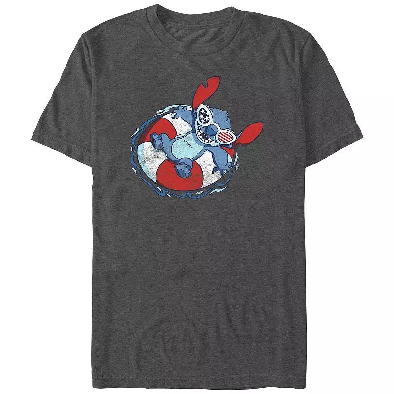 Disneys Lilo & Stitch Living The Dream Big & Tall Graphic Tee, Mens Grey Heather Product Image