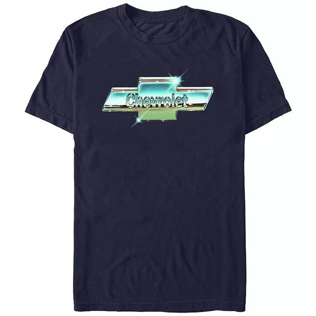 Mens Chevrolet Chrome Logo Graphic Tee Blue Product Image