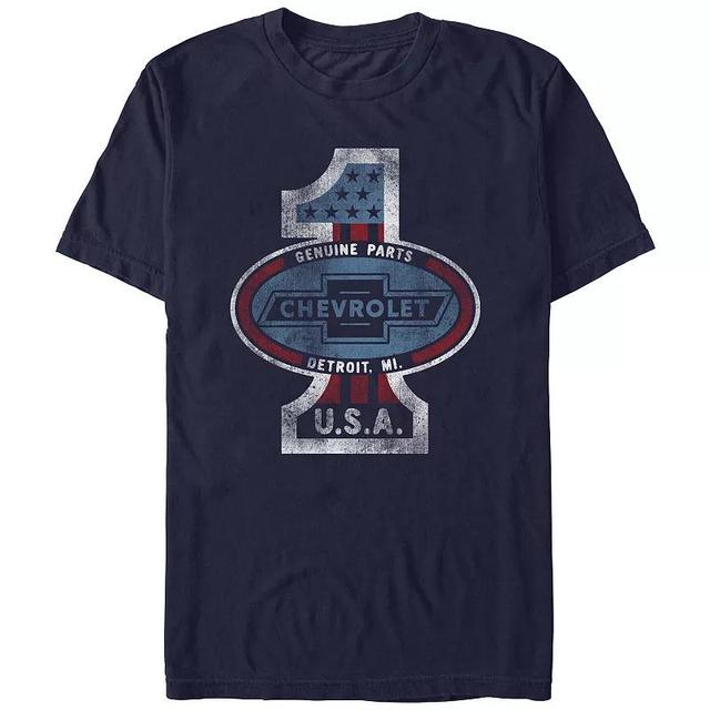 Mens Chevrolet Genuine Parts Graphic Tee Blue Product Image