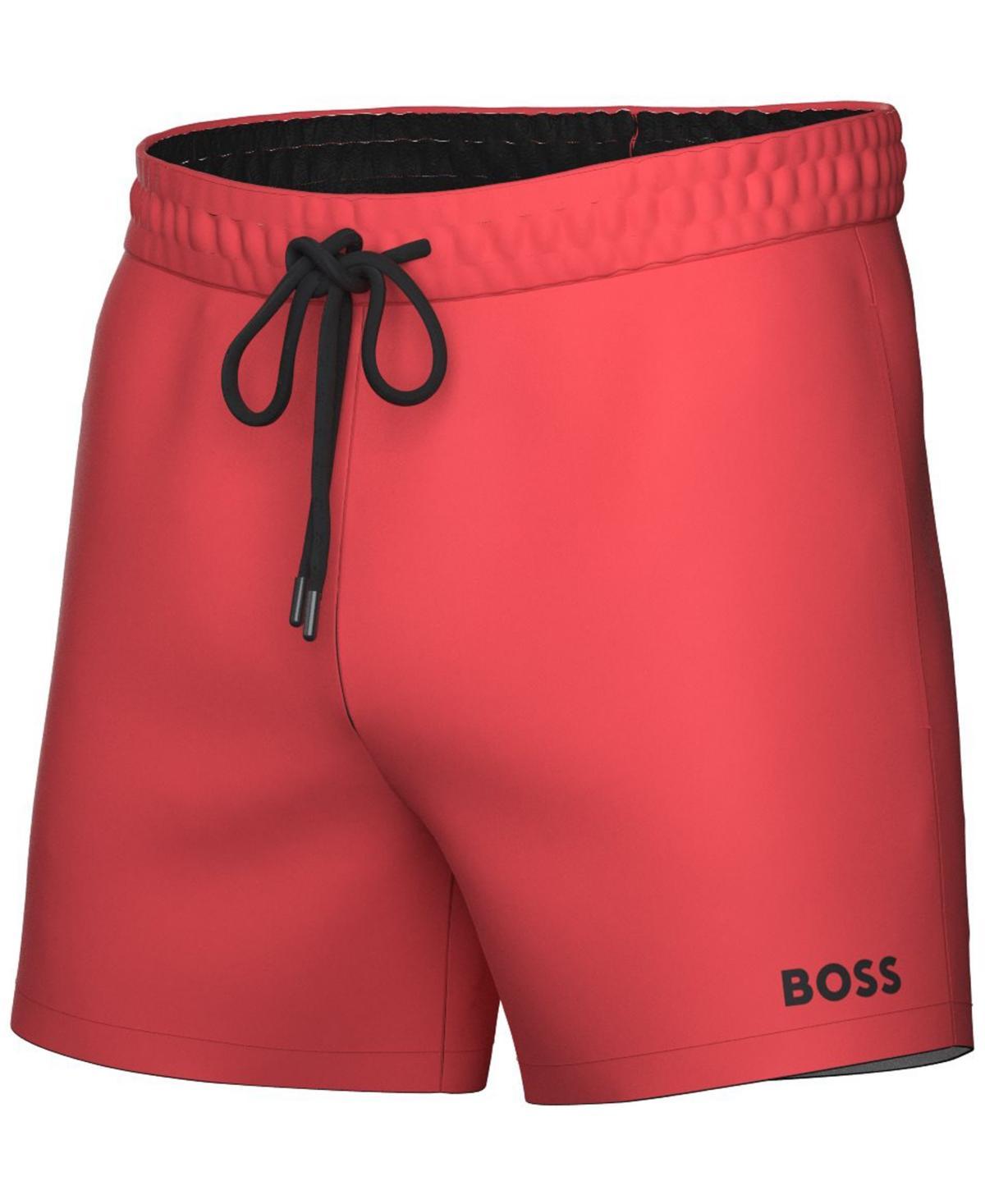 HUGO BOSS Boss By  Men's Lee Drawstring 5.3" Swim Trunks, Created For Macy's In Medium Purple Product Image