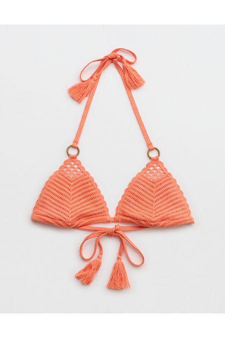 Aerie Crochet String Triangle Bikini Top Women's Product Image