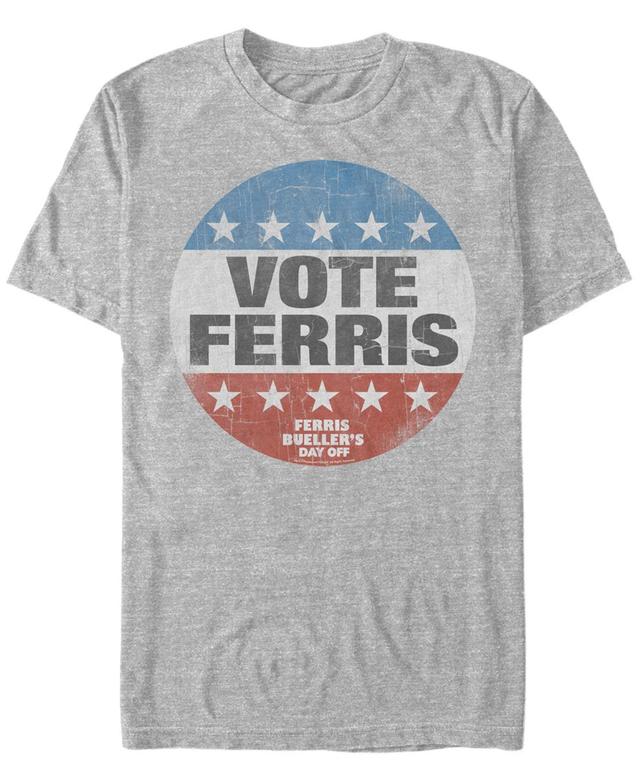 Mens Ferris Buellers Day Off Vote Ferris Tee Athletic Grey Product Image