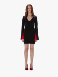 CONTRAST CUFF FITTED DRESS in black | JW Anderson US  Product Image