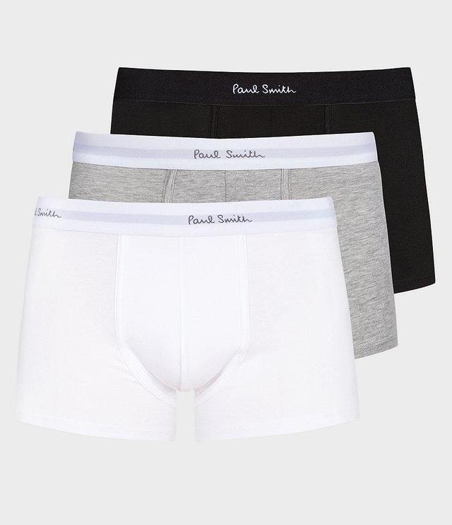 Paul Smith Cotton Stretch Solid 2.75#double; Inseam Trunks 3-Pack Product Image