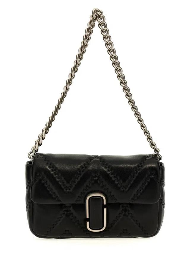 MARC JACOBS Logo Plaque Quilted Shoulder Bag In Black Product Image