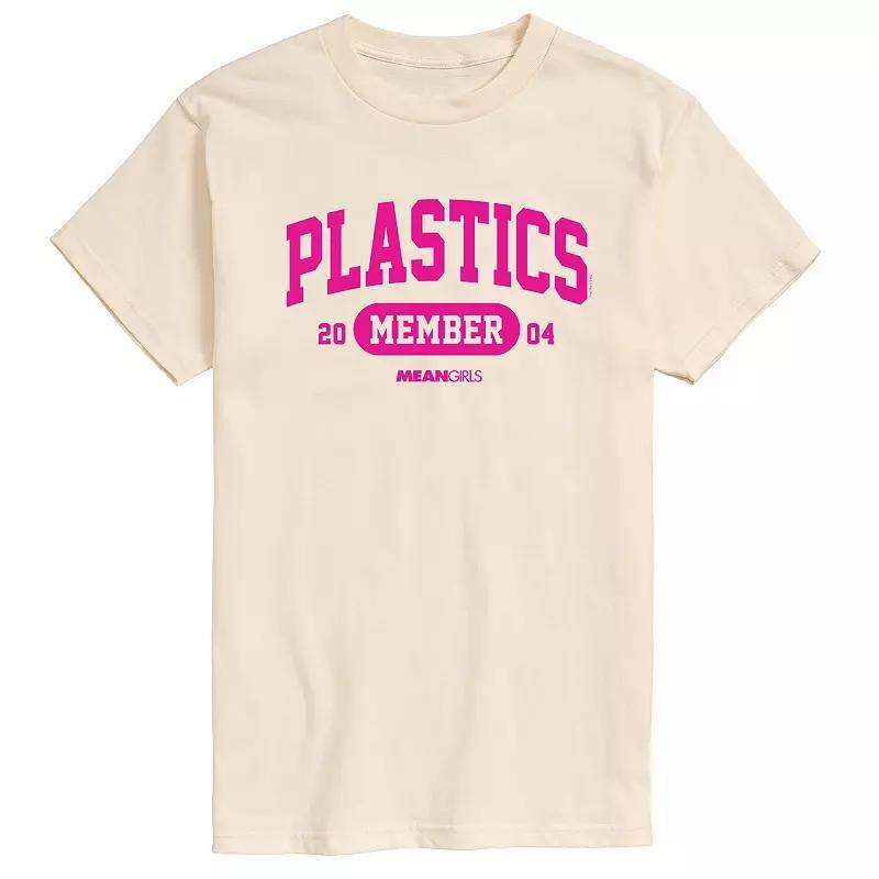 Mens Mean Girls Plastics Member Graphic Tee Ivory Product Image