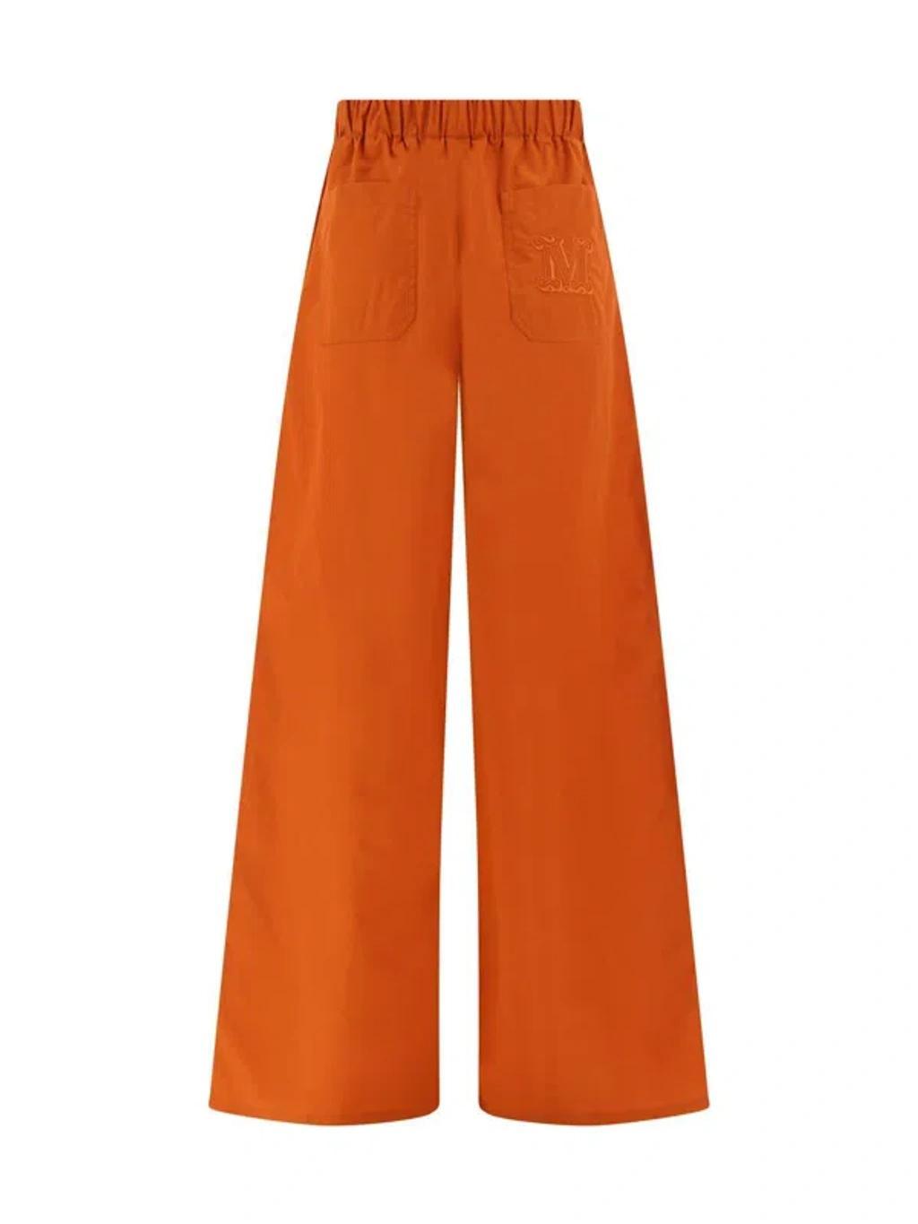 High Waisted Wide Leg Trousers In Brown Product Image