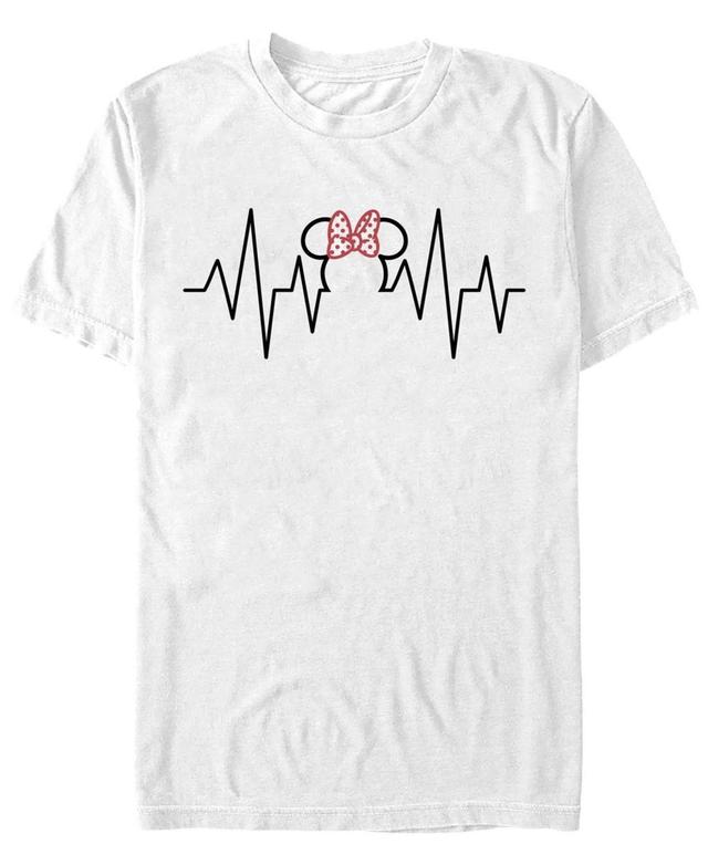 Mens Disney Nurses Day Minnie Mouse Heartline Tee White Product Image