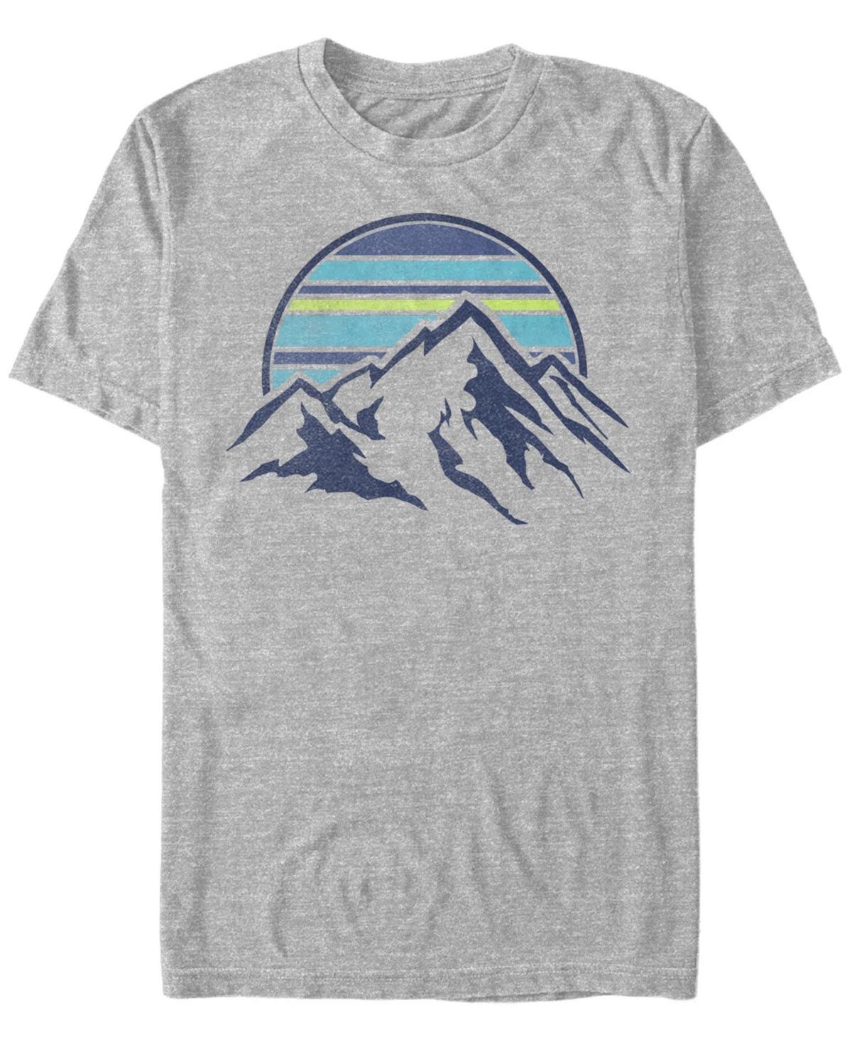 Mens Trendy Sunset Mountain Range Pocket Tee White Product Image