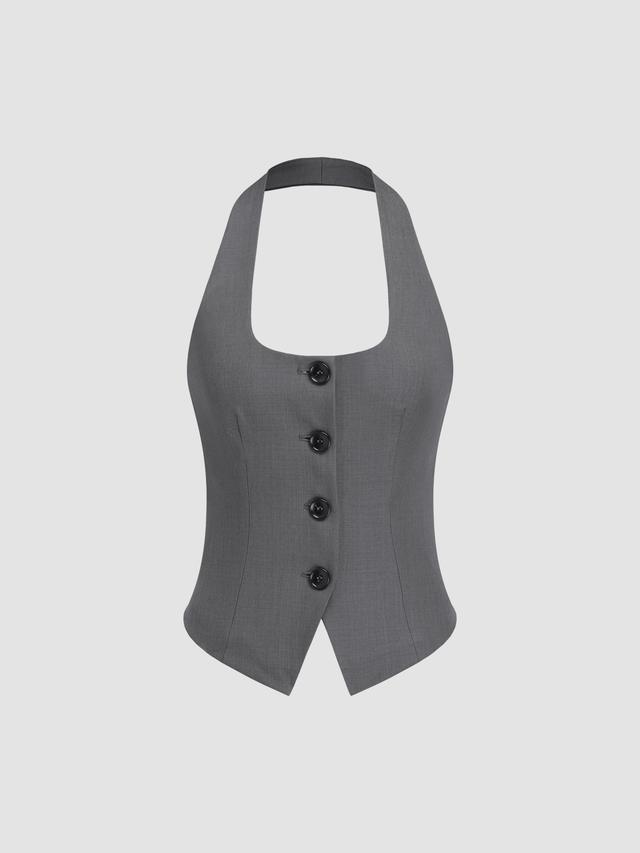 Halter Button Top Product Image