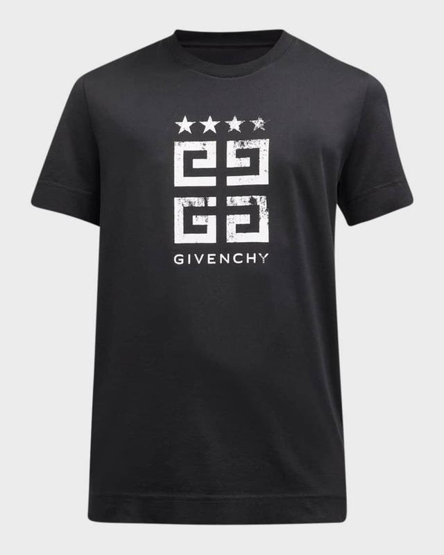 Mens 4G Stars Slim Fit T-Shirt in Cotton Product Image