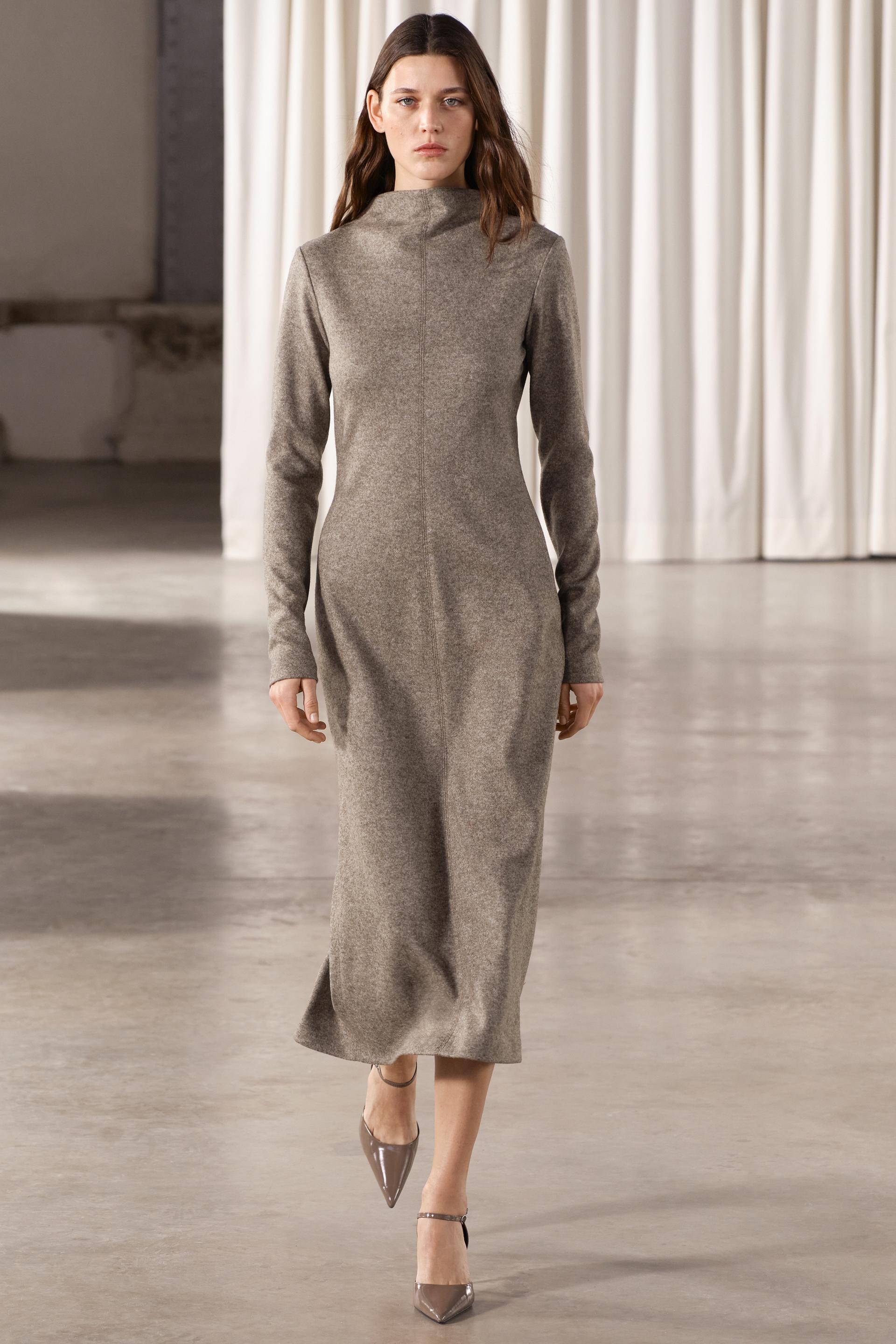 WOOL BLEND DRESS ZW COLLECTION Product Image