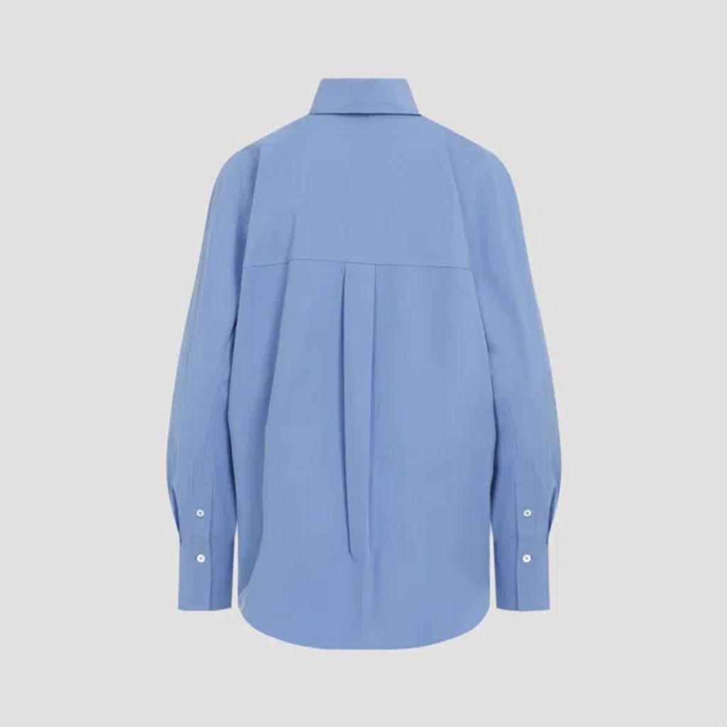 TOTÊME Kimono Sleeve Poplin Shirt In Blue Product Image