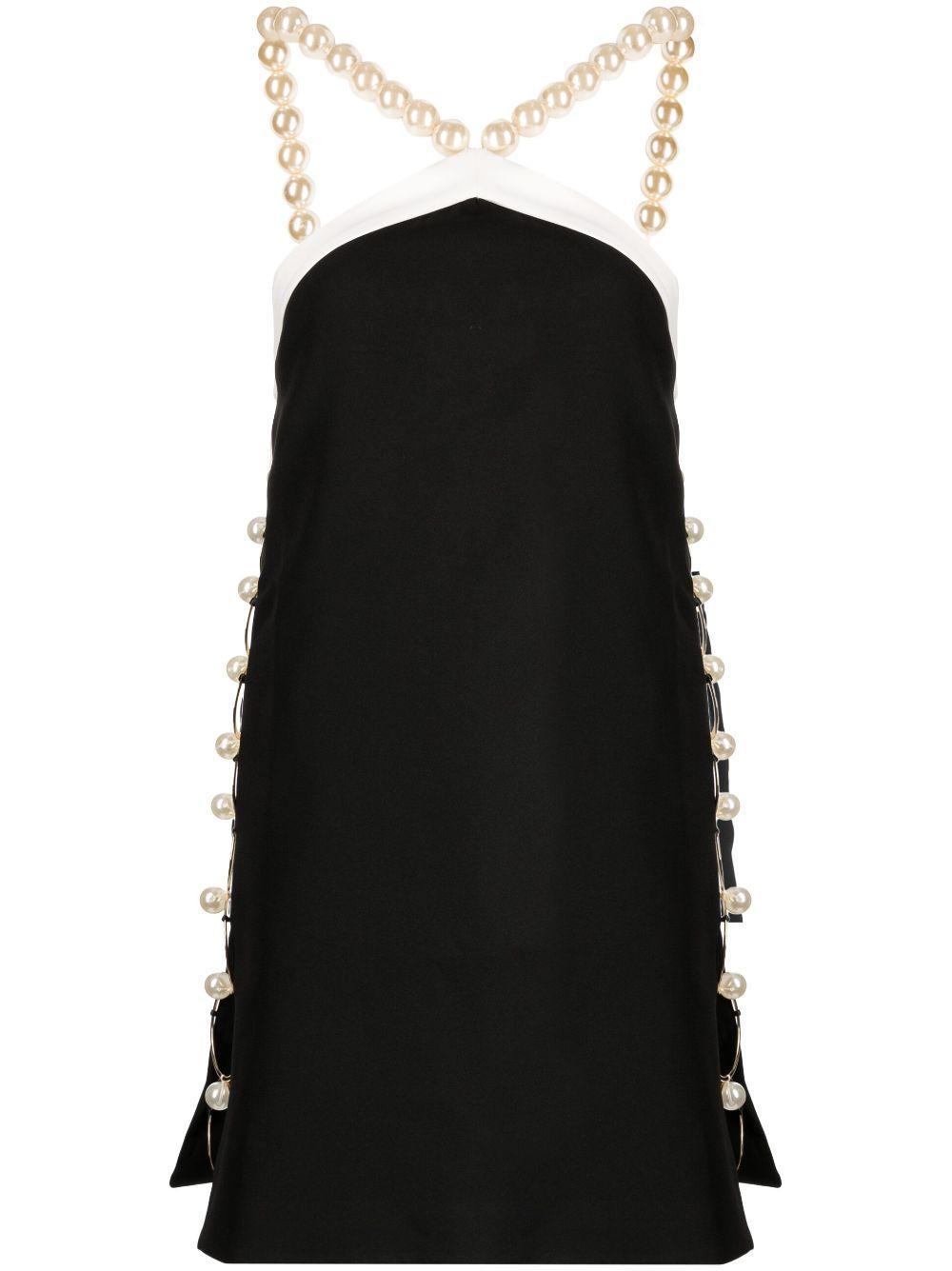 pearl-embellished sleeveless dress Product Image