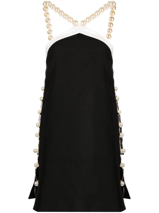 pearl-embellished sleeveless dress Product Image