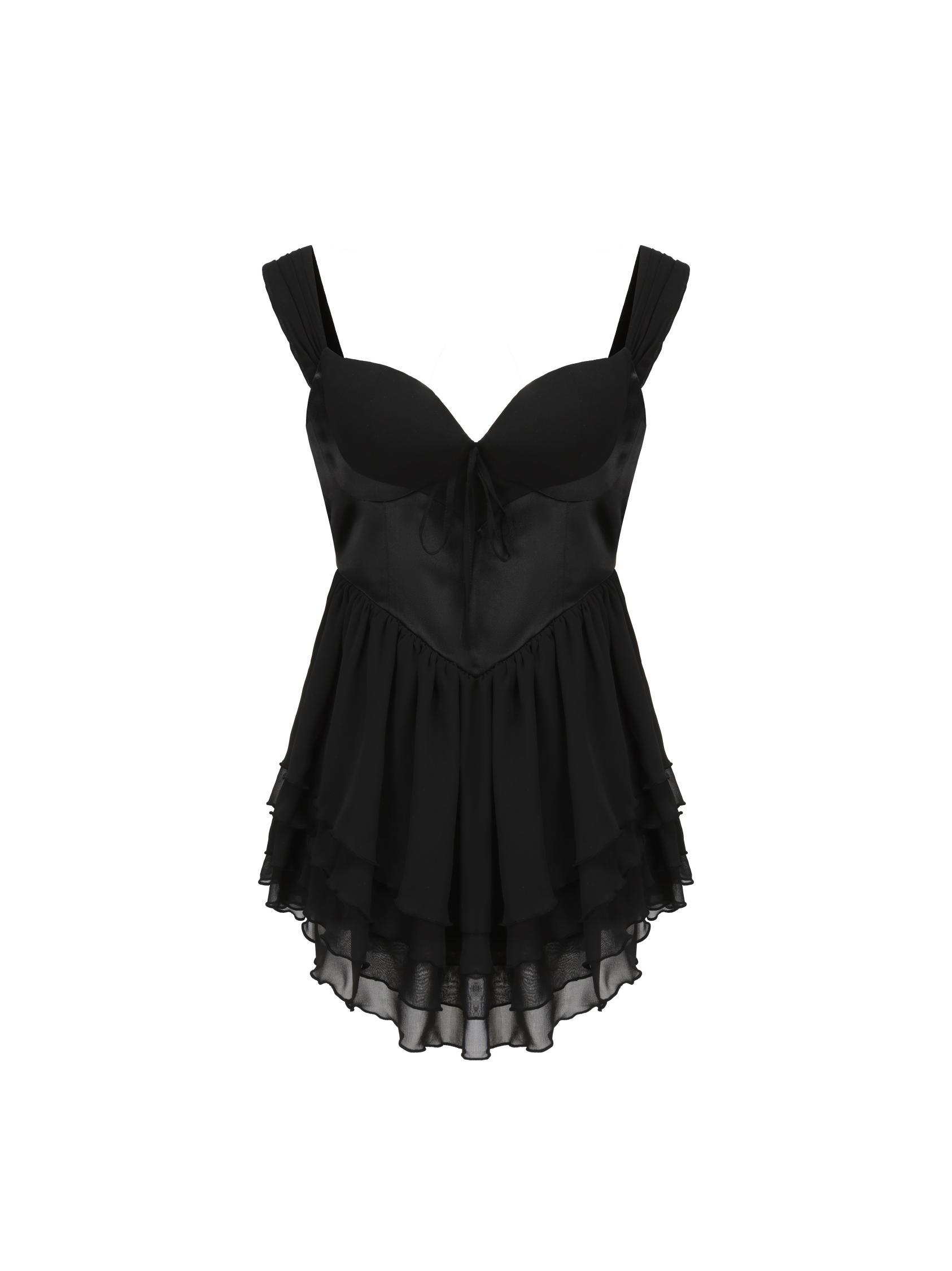 Sheila Chiffon Dress (Black) (Final Sale) Product Image