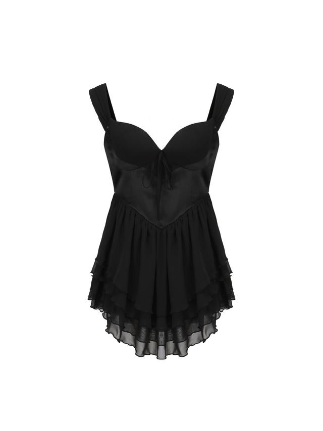 Sheila Chiffon Dress (Black) (Final Sale) Product Image