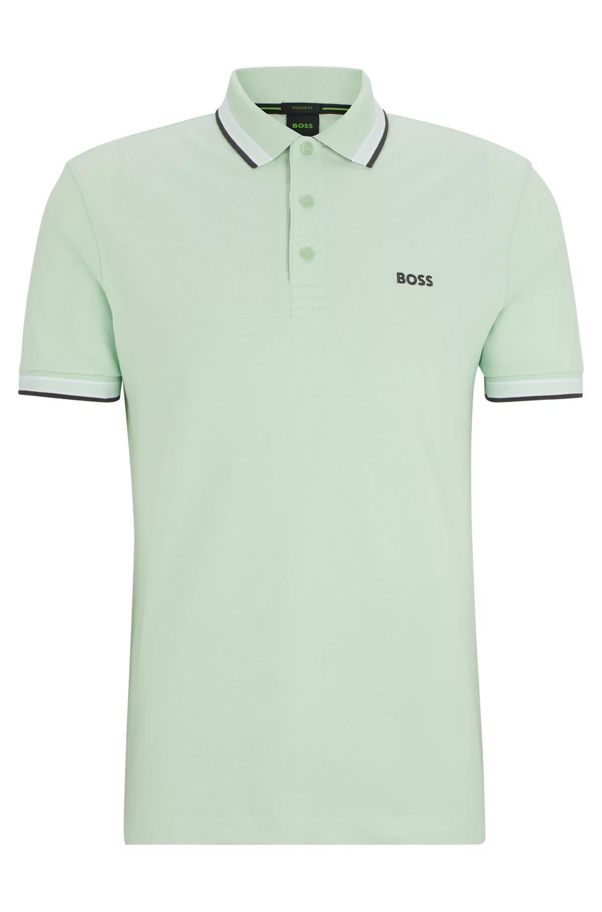 BOSS Paddy Polo with Contrast Logo Details Male Product Image