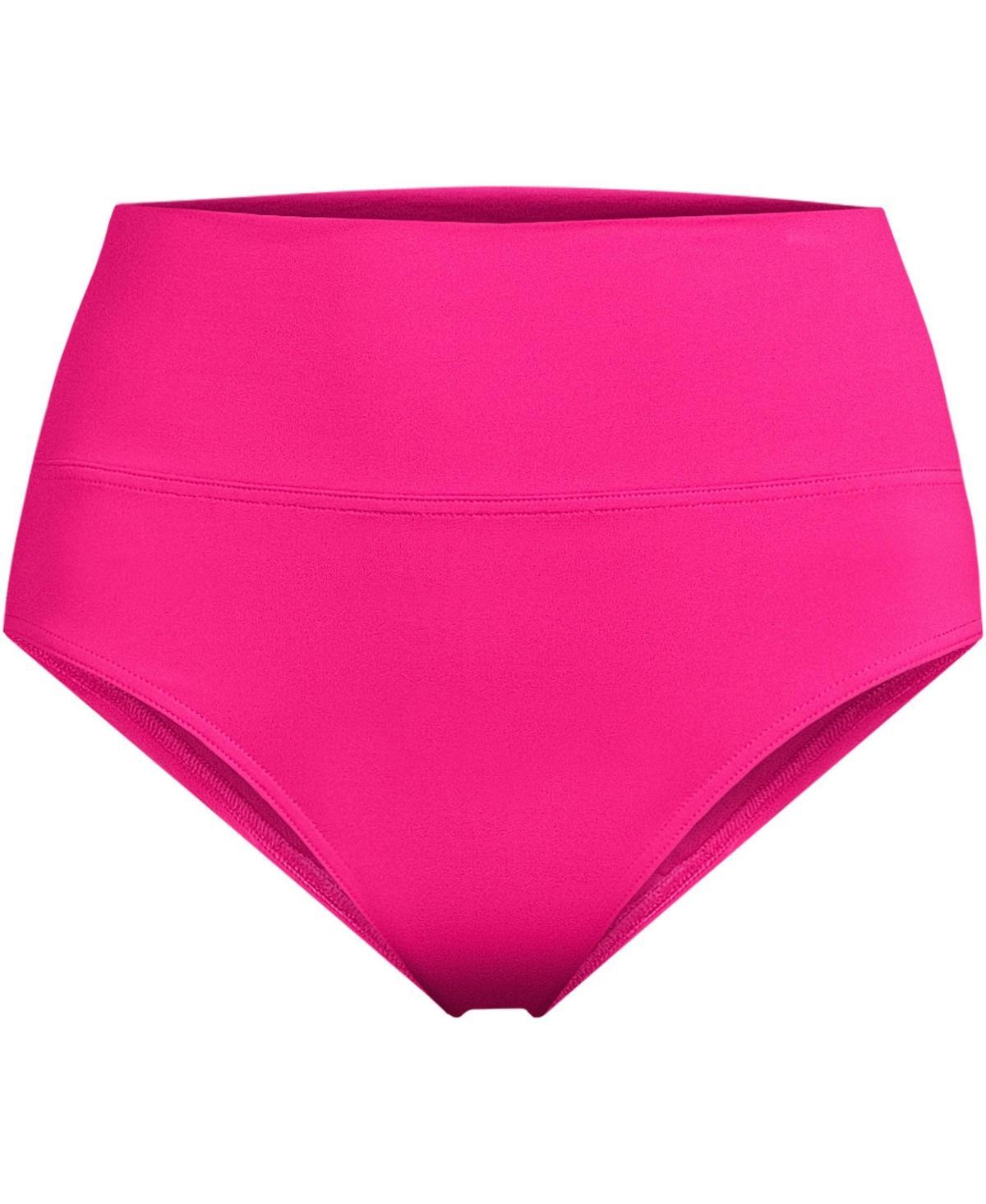 Lands End Womens Chlorine Resistant Pinchless High Waisted Bikini Bottoms Product Image