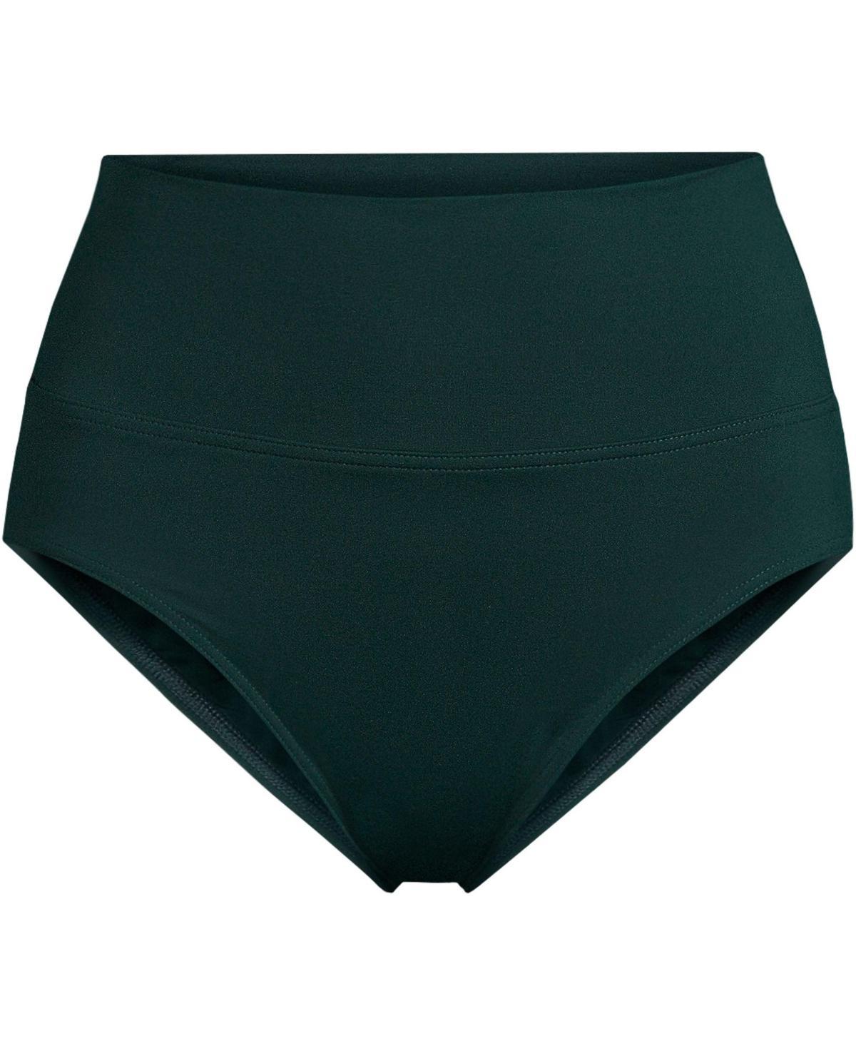 Lands End Womens Chlorine Resistant Pinchless High Waisted Bikini Bottoms Product Image